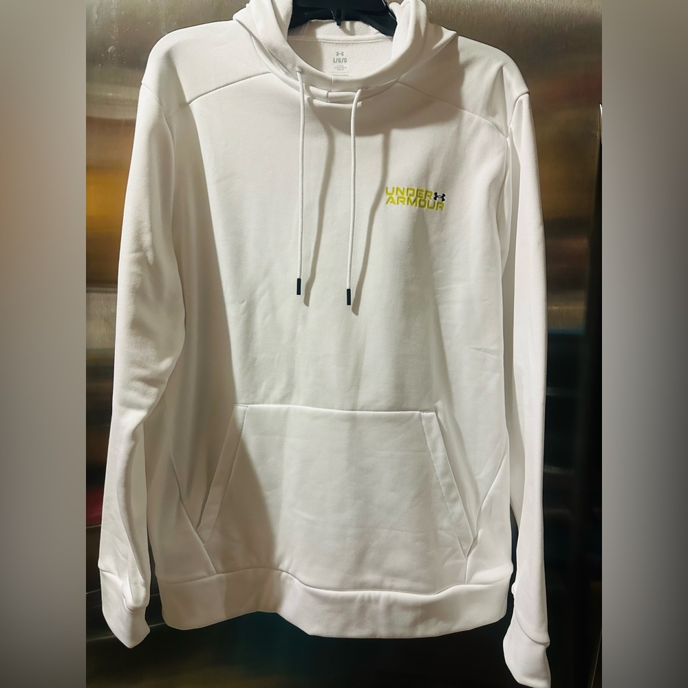Under Armour✨🤍💛White Hoodie with Emblem Logo